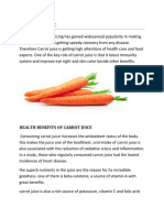 Health Benefits of Carrot Juice