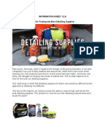 Information Sheet 1.2.6 Tips For Finding The Best Detailing Supplies