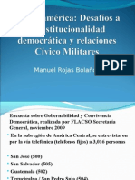 Centroamérica Desafíos a la institucionalidad democrática y relaciones Cívico Militares