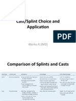 Cast/Splint Choice and Application: Worku K. (MD)