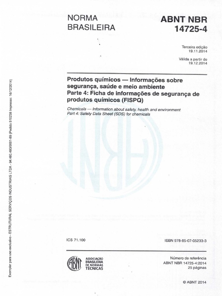 abnt nbr 14725 4 atualizada