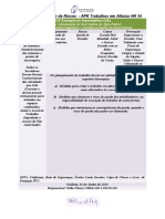 Análise Preliminar de Trabalho em Alturas 2020