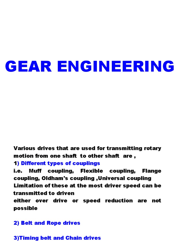 Gear Engineering and Applications | PDF | Gear | Manufactured Goods