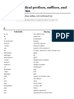 Medical Prefixes and Suffixes