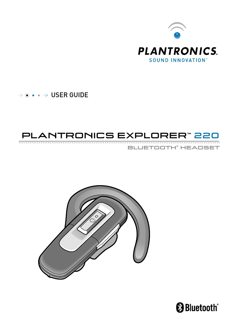 PLANTRONICS EXPLORER 220 MANUAL | Telephone | Bluetooth