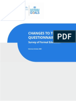 Changes To The Questionnaires: Survey of Formal Education