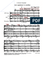 Guía Stravinsky Partitura 3 Pieces For S Quartet