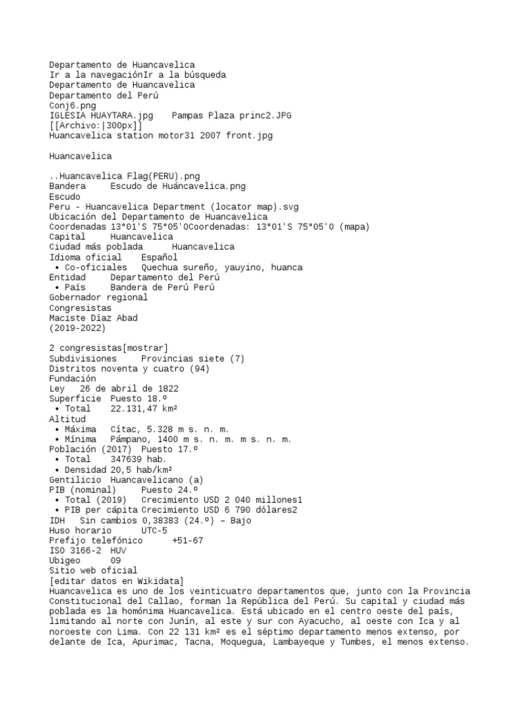 Huancavelica PDF