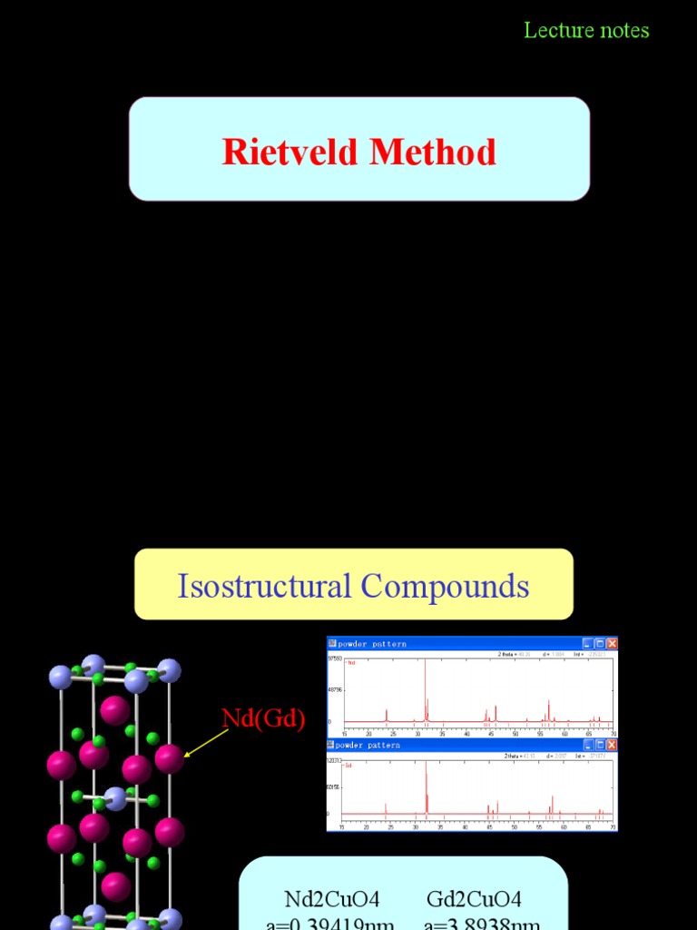 Rietveld Method and Structural Analysis | PDF | X Ray Crystallography ...