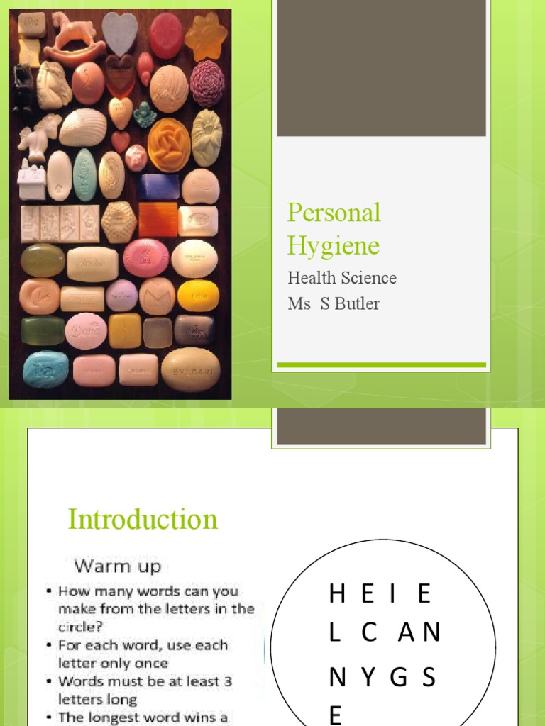 Personal Hygiene: Health Science Ms S Butler | PDF | Hygiene | Health ...