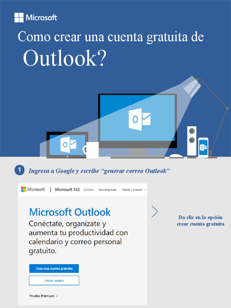 Crear cuenta gratuita en Outlook | PDF