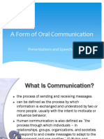 A Form of Oral Communication: Presentations and Speeches