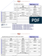 Revised Regular Exam TT - Sem2 (Oct 2021) : Bed Arts 1 2