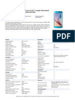 Samsung Galaxy S6 Sm-G920F 12.9 CM (5.1") Single Sim Android 5.0 4G Micro-Usb 3 GB 64 GB 2550 Mah Blue