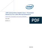 10th Generation Intel Core Processor Based On Ice Lake Microarchitecture Throughput and Latency README