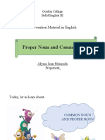 Proper Noun and Common Noun: Intervention Material in English
