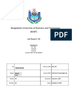 Bangladesh University of Business and Technology (BUBT) : Lab Report: 04