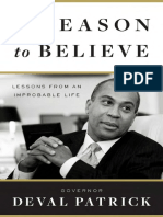 A Reason To Believe by Governor Deval Patrick - Excerpt