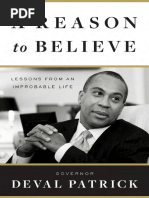 A Reason To Believe by Governor Deval Patrick - Excerpt