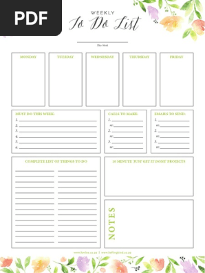 Weekly To Do List
