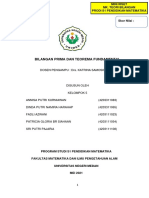 Mini Riset - Teori Bilangan (Bil. Prima & Teorema Fundamental) - Kel 5