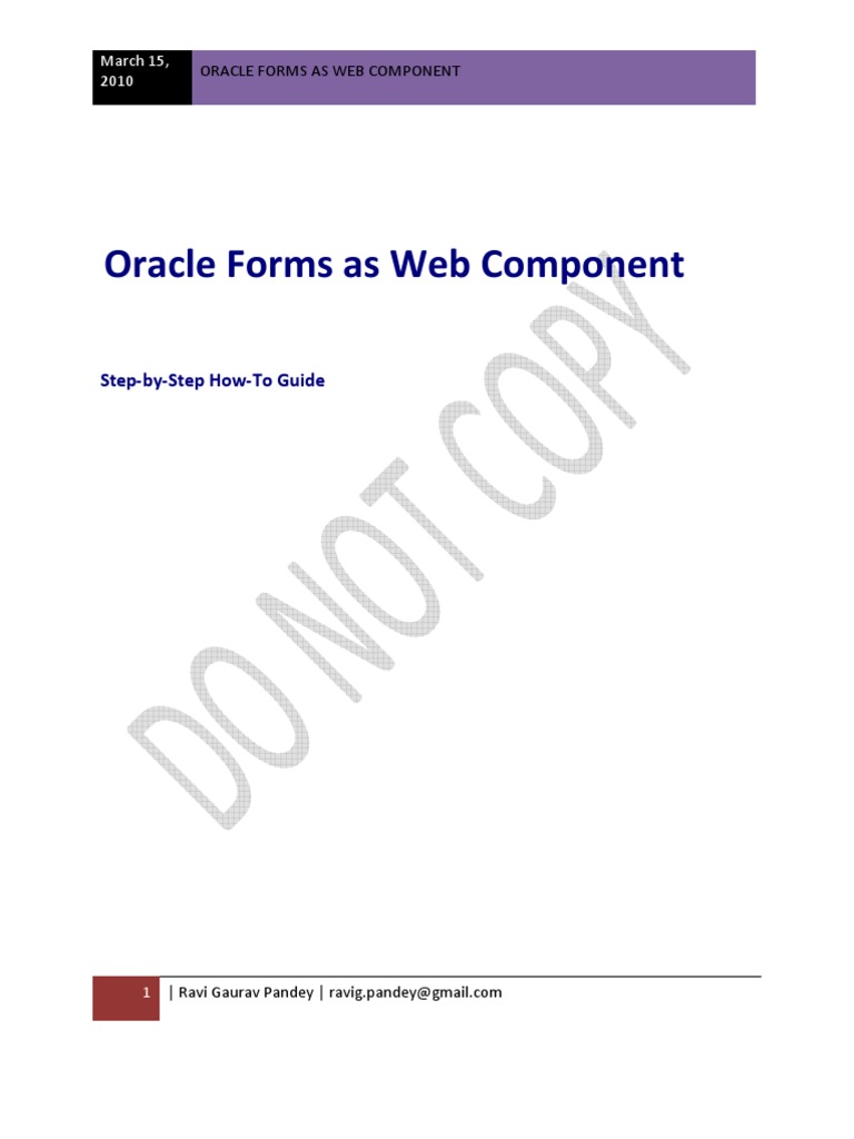Oracle Forms to Java Integration Guide | PDF | Oracle Database | Java ...