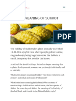 The Meaning of Sukkot - Kabbalah.info