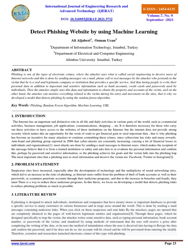 Detect Phishing Website by Using Machine Learning | PDF | Phishing ...