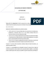 CÓDIGO NACIONAL DE TRÁNSITO TERRESTRE .Cap. No XII