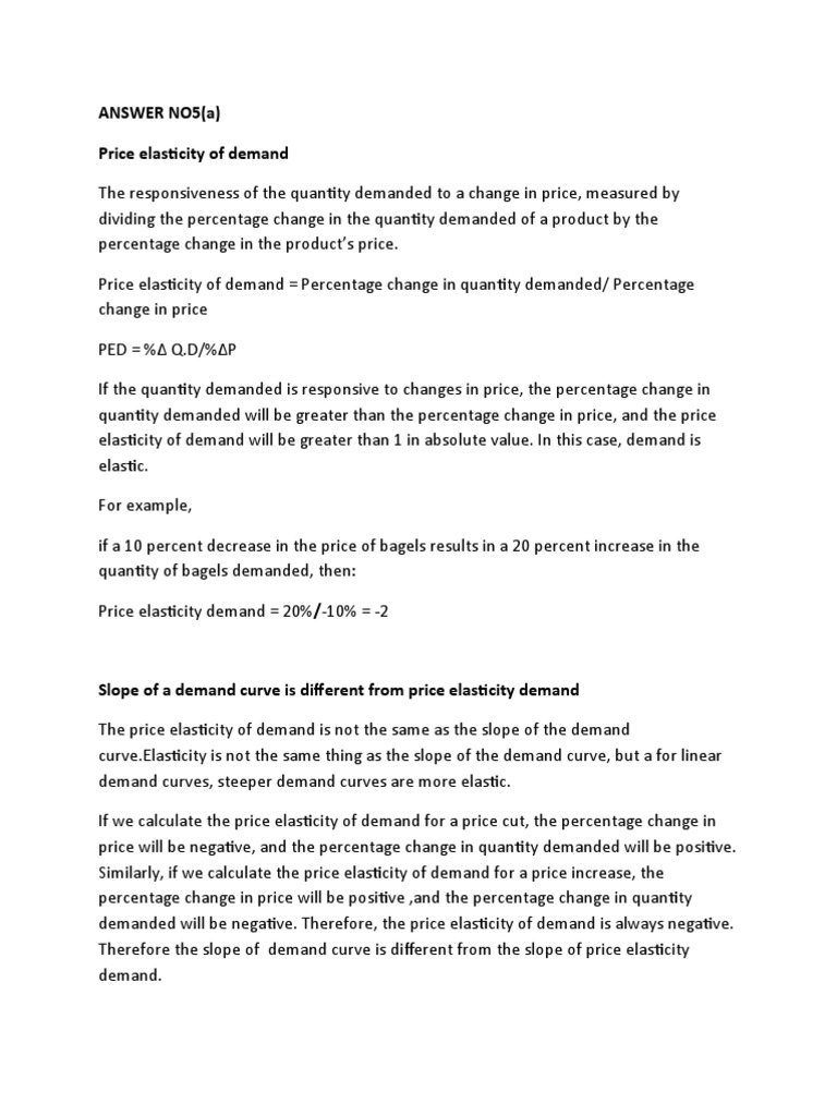 Price Elasticity of Demand Explained | PDF | Demand | Price Elasticity ...