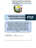 Especificaciones Tecnicas de Instalaciones Eléctricas