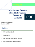At.1305 - Objective and Conduct of Audit of FS