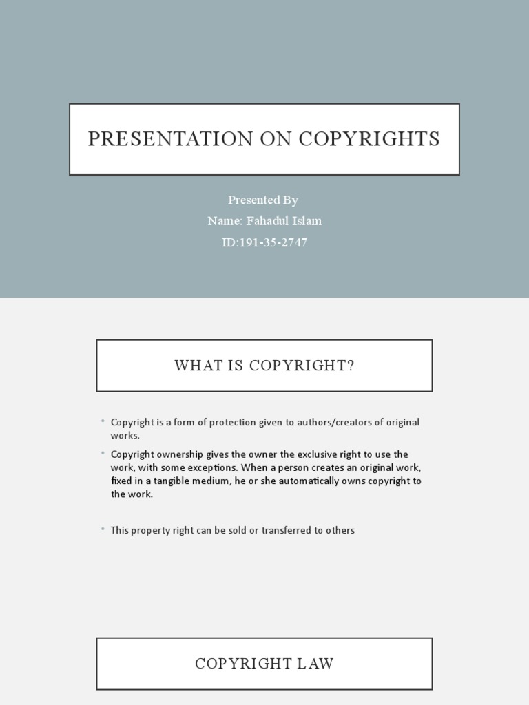 Understanding Copyright Law Basics | PDF