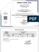 Certificado curso inducción minera anexos 4 y