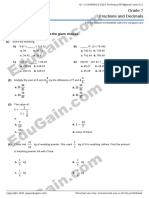 Grade 7 Fractions and Decimals: Choose Correct Answer(s) From The Given Choices