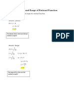 Domain and Range of Rational Function Peta 1