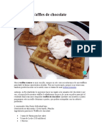 Receta de Waffles de Chocolate