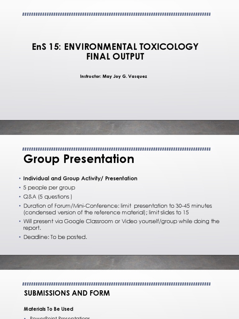 EnS 115 Group Presentation Final Output | PDF | Environment | Natural ...