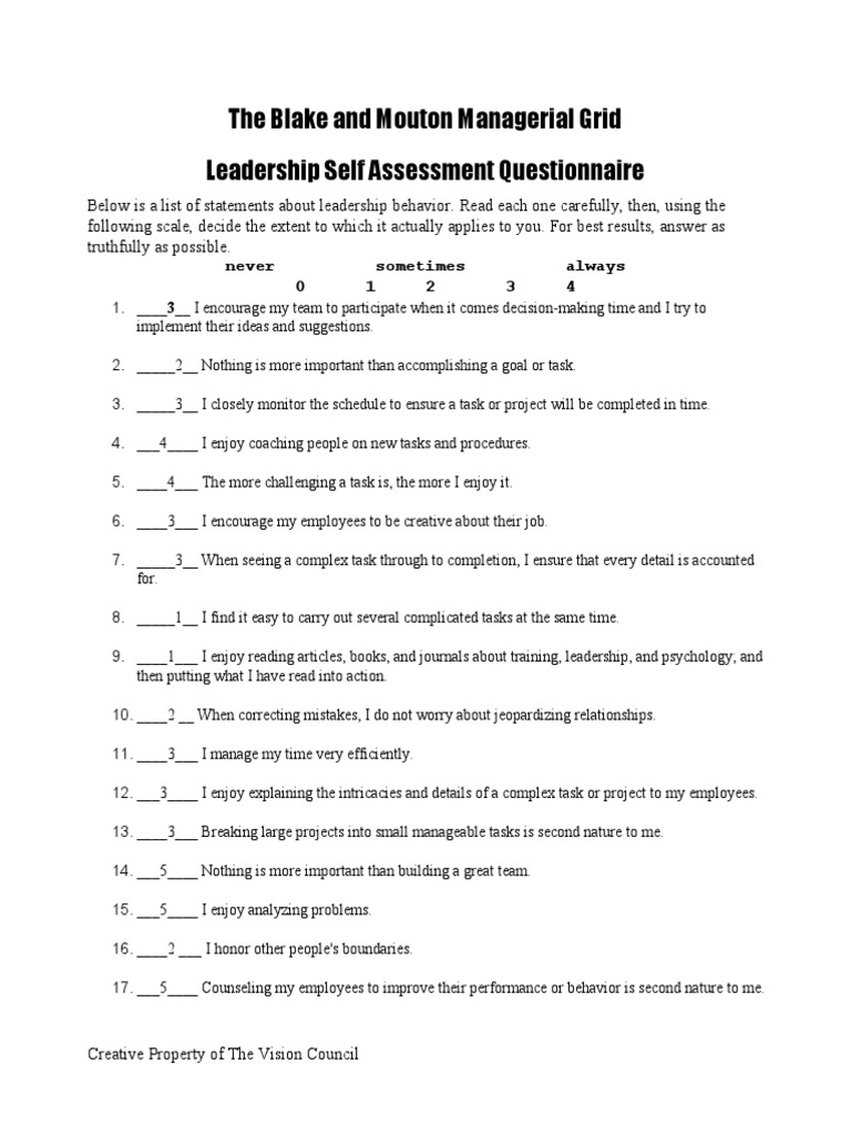 Kader Test Du GRID | PDF | Leadership | Matrix (Mathematics)