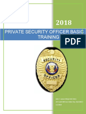 Private Security Officer Basic Training, PDF