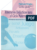 Origlio,F. Itinerarios Didacticos Para El Ciclo Maternal