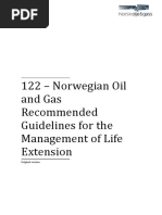 122 Norwegian Oil and Gas Recommended Guidelines For The Mangement of Life Extension