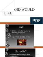 Learn to use "like" and "would like