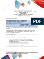 Activity Guide and Evaluation Rubric - Task 2 - Writing Assignment - Production