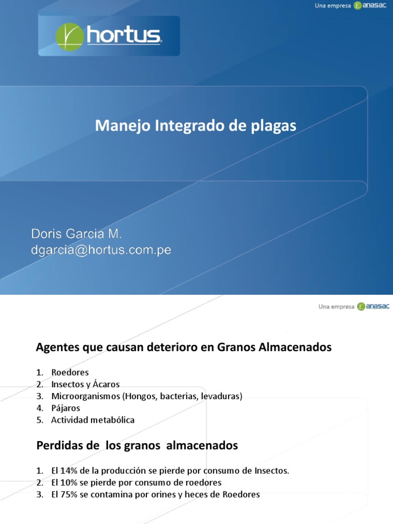 Manejo Integrado de Plagas Roedores e Insectos Granos Almacenados | PDF ...