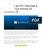 Transferir Licença Do Windows