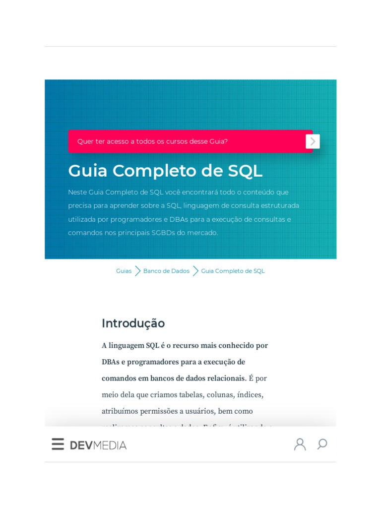 Guia Completo de SQL para Iniciantes | PDF | SQL | PL/SQL