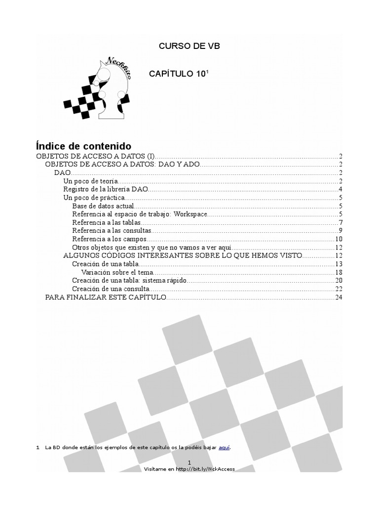 Curso VB: Objetos de Acceso a Datos | PDF | Active X Data Objects ...