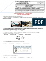 Cuestionario de Evaluacion Matematicas Grado Cuarto 2020