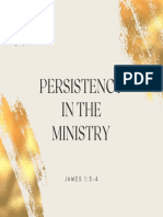 Persistency IN THE MINISTRY